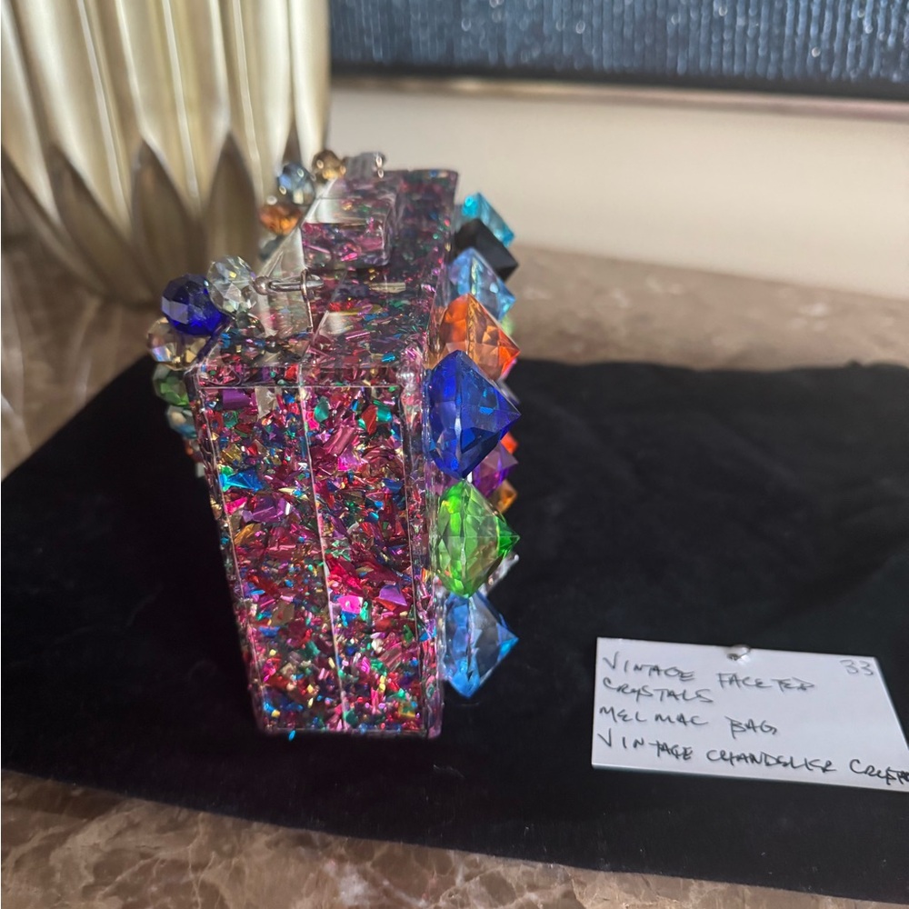 Rock Star in Rome Multicolor Faceted Crystal Clutch - Picture 4 of 5